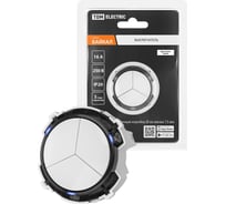 3-клавишный проходной выключатель TDM ELECTRIC 16а 250в кнопочный механизм белый, "байкал" SQ1819-0027