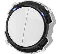 2-клавишный проходной выключатель TDM ELECTRIC 16а 250в кнопочный механизм белый, "байкал" SQ1819-0025