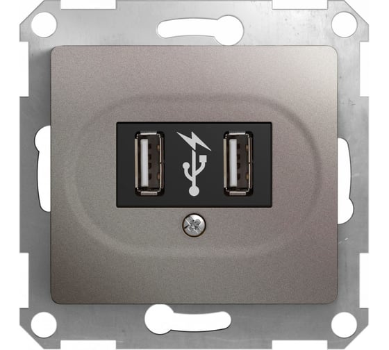 usb розетка Systeme Electric Glossa платина GSL001232