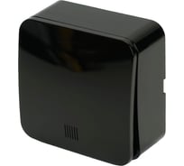 Выключатель открытой установки STEKKER 1-клавишный с индикатором, 250в, 10а, ip20, серия софия, черный, msw10-11-20-02, 49292