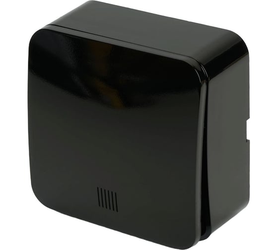 Выключатель открытой установки STEKKER 1-клавишный с индикатором, 250в, 10а, ip20, серия софия, черный, msw10-11-20-02, 49292