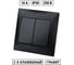Выключатель 2-х клавишный TDM ELECTRIC 10А графит "Лама" SQ1815-0602 2