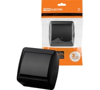 Выключатель на 2 направления TDM ELECTRIC 1-кл. открытой установки IP44 10А графит "Селигер" SQ1818-0311