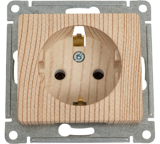 Механизм розетки с заземлением Systeme Electric Glossa сосна 16а, GSL001543 1