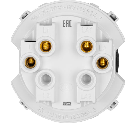 Выключатель TDM ELECTRIC 2-кл. 16а 250в кнопочный механизм фисташковый, "байкал" SQ1819-0124