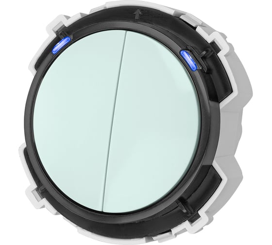 Выключатель TDM ELECTRIC 2-кл. 16а 250в проходной кнопочный механизм фисташковый, "байкал" SQ1819-0125
