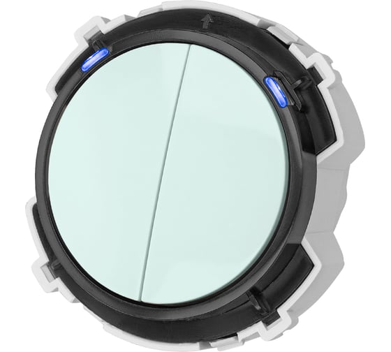 Выключатель TDM ELECTRIC 2-кл. 16а 250в проходной кнопочный механизм фисташковый, "байкал" SQ1819-0125 1