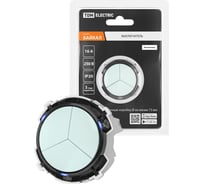 Выключатель TDM ELECTRIC 3-кл. 16а 250в проходной кнопочный механизм фисташковый, "байкал" SQ1819-0127