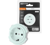 Розетка TDM ELECTRIC 2п+з 16а 250в с защ. шт. фисташковая, "байкал" SQ1819-0107