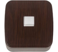 1-местная розетка Phone EKF ОП Минск, тёмное дерево EGT01-034-40