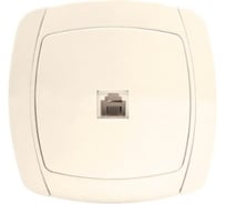 Розетка Phone EKF Париж 1-местная бежевая Simple SQ EST01-034-20