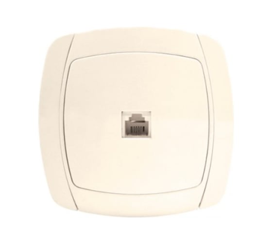 1-местная розетка Phone EKF Simple Париж, бежевая, SQ EST01-034-20