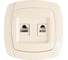 Розетка EKF Simple Париж, RJ-45+Phone, 1A, 120В, бежевая, SQ ESK01-135-20 1