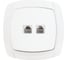 Розетка Phone EKF Париж 2-местная белая Simple SQ EST01-134-10 1