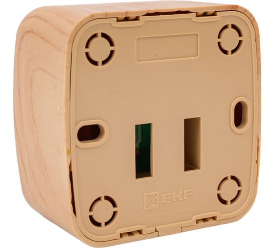 1-местная розетка EKF Минск Phone, ОП, светлое дерево EGT01-034-30