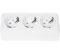 3-местная розетка EKF Рим 16А с заземлением белая ENR16-228-10