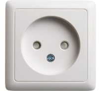 Розетка без заземления со шторками Systeme Electric Хит открытой установки с изолир. пласт. белый 16а RA10-137I-B