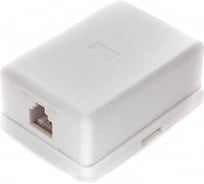 Внешняя телефонная розетка Cablexpert RJ-11, 6P4C, 1 порт, белая TA-101