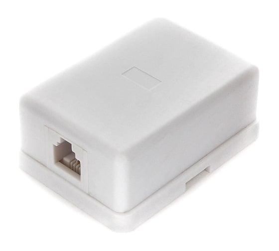 Внешняя телефонная розетка Cablexpert RJ-11, 6P4C, 1 порт, белая TA-101 ...
