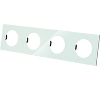 Четверная рамка TDM ELECTRIC фисташковая, стекло, "байкал" SQ1819-0105