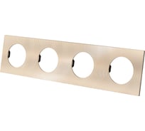 Четверная рамка TDM ELECTRIC шампань, алюминий, текстурированный, "байкал" SQ1819-0558