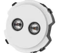 Двойная TV розетка TDM ELECTRIC проходная белая, "байкал" SQ1819-0012