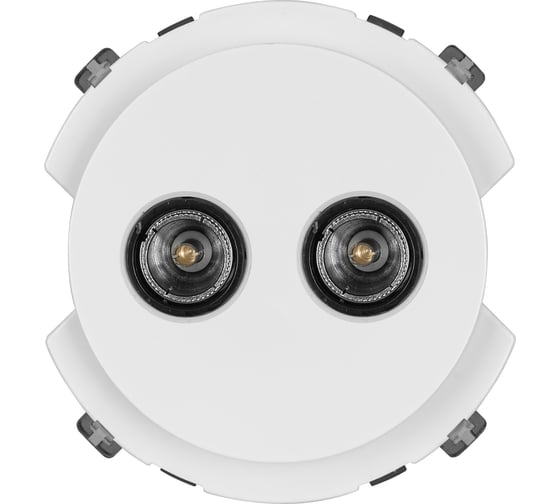Двойная TV розетка TDM ELECTRIC проходная белая, "байкал" SQ1819-0012
