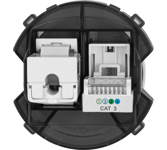 Розетка TDM ELECTRIC телефонная rj11 + компьютерная rj45, белая, "байкал" SQ1819-0017