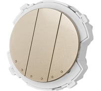 3-клавишный выключатель TDM ELECTRIC 16а, 250в шампань, "байкал" SQ1819-0535