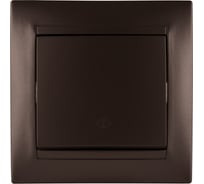 Перекрестный выключатель 1-клавишный TDM ELECTRIC 10А, шоколад, серия "Лама" SQ1815-0536