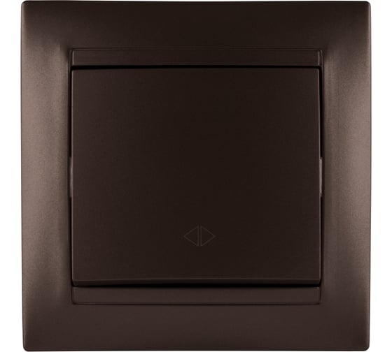 Перекрестный выключатель 1-клавишный TDM ELECTRIC 10А, шоколад, серия "Лама" SQ1815-0536 1