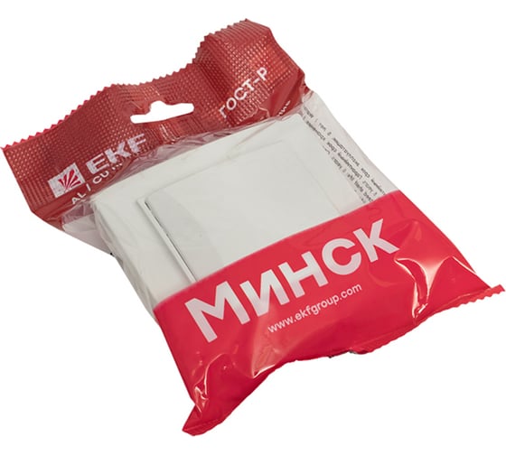 Розетка EKF Минск СП 1-местная, с заземлением и крышкой, с защитной шторкой, 16А, белая Basic ERR16-029-100