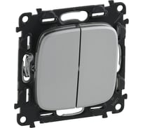 Переключатель Legrand Valena Allure 2-клавишный 10 А 250 В с лицевой панелью Leg 752908
