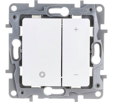 Диммер нажимной универсальный LED Legrand Etika 400Вт без нейтрали белый 672218