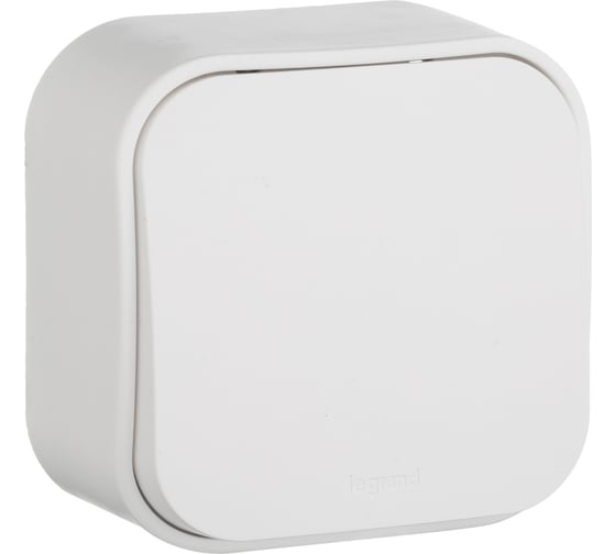 Выключатель Legrand одноклавишный Legrand Quteo IP20 10А 250В винтовые зажимы накладной монтаж белый 782200