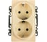 Силовая розетка Legrand Valena LIFE двойная 2х2К+З 16А 250В с лицевой панелью.Безвинтовые зажимы.Слоновая кость 753227 3