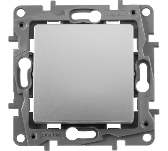 Переключатель Legrand одноклавишный Legrand Etika 10А 250В безвинтовые зажимы алюминий 672405