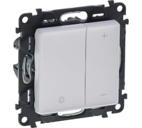 Светорегулятор Legrand Valena LIFE  кнопочный универсальный 400Вт без нейтрали.С лицевой панелью.Белый 752462