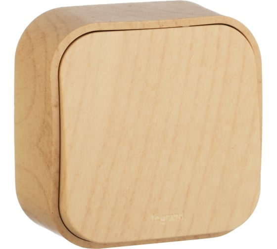 Переключатель Legrand одноклавишный Legrand Quteo IP20 10А 250В винтовые зажимы накладной монтаж дерево 782264
