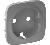 Лицевая панель Legrand Valena Allure для розетки 2К+З алюминий Leg 755207