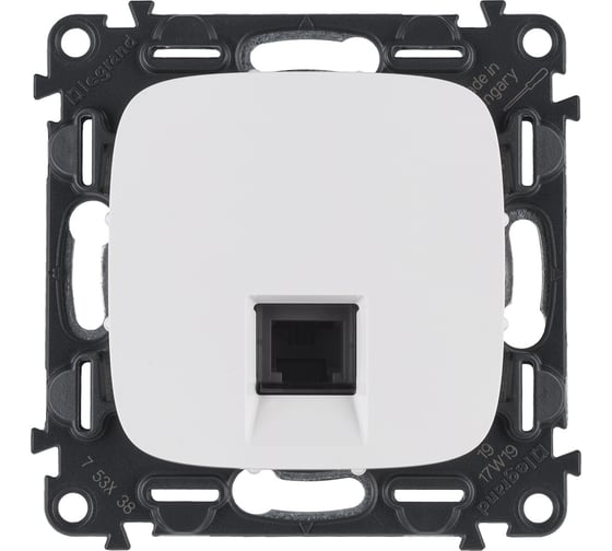 Телефонная розетка Legrand Valena ALLURE  RJ11 одиночная.С лицевой панелью.Белая 753738