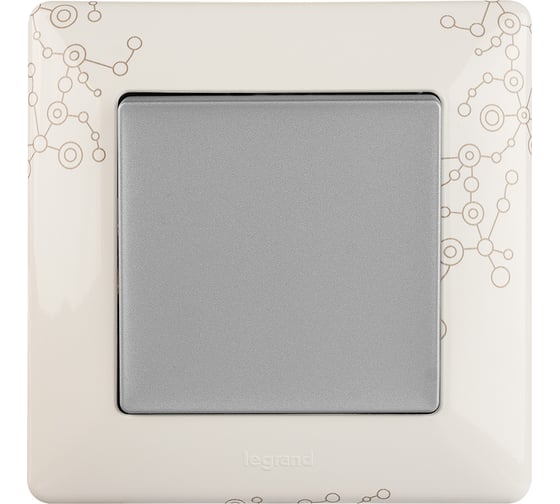 Выключатель Legrand Valena LIFE  10АХ 250В с лицевой панелью.Безвинтовые зажимы.Алюминий 752601