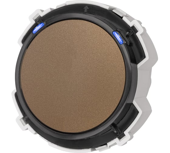 Выключатель 1-клавишный TDM ELECTRIC 16а 250в кнопочный механизм бронза, "байкал" SQ1819-0422