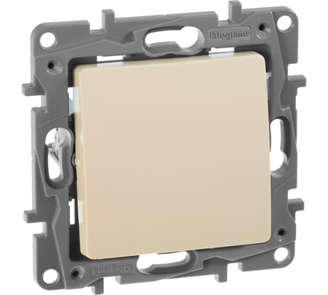 Переключатель Legrand одноклавишный Legrand Etika 10А 250В безвинтовые зажимы слоновая кость 672305