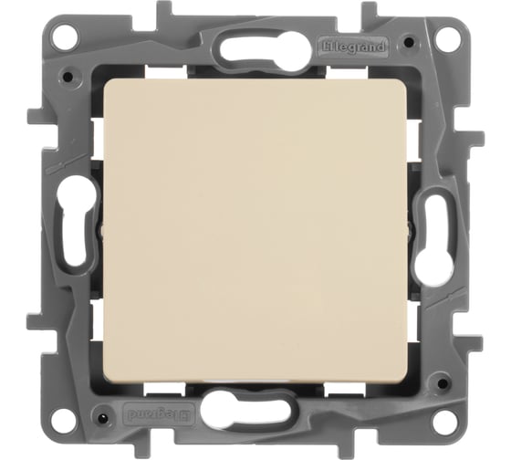 Переключатель Legrand одноклавишный Legrand Etika 10А 250В безвинтовые зажимы слоновая кость 672305