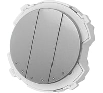 Выключатель 3-клавишный TDM ELECTRIC 16а 250в платина, "байкал" SQ1819-0335