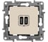 Зарядное устройство Legrand Etika с двумя USB-разъемами тип C-тип C 240 В/5 В 3000 мА слоновая кость 672335 1