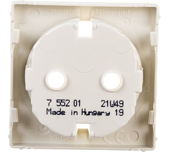 Лицевая панель Legrand Valena Life для розетки 2К+З слоновая кость Leg 755201