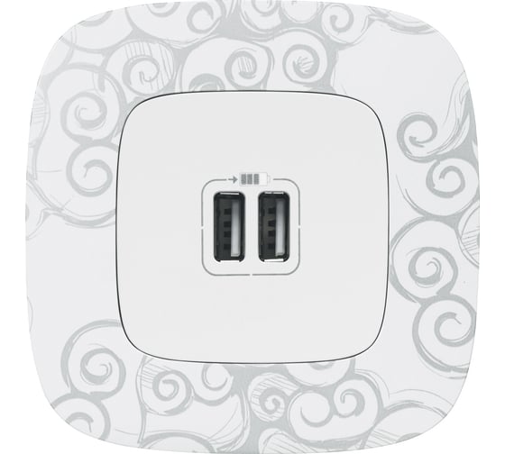 Зарядное устройство Legrand Valena Allure с двумя USB-разъемами 240 В/5 В 1500 мА белое 754995