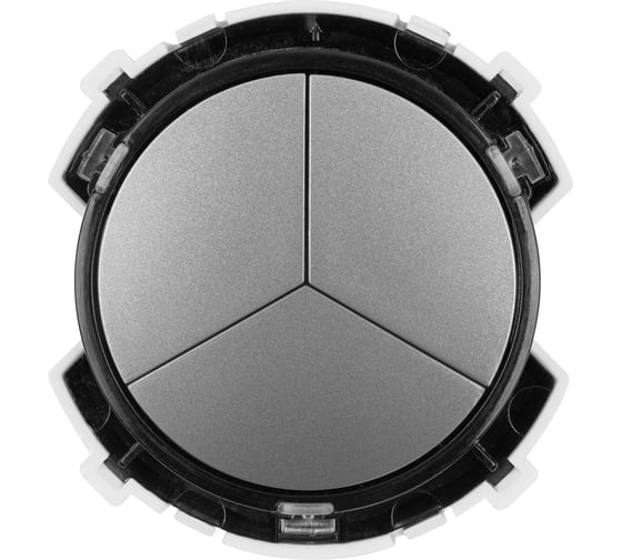 Выключатель 3-клавишный TDM ELECTRIC 16а 250в проходной кнопочный механизм платина, "байкал" SQ1819-0327